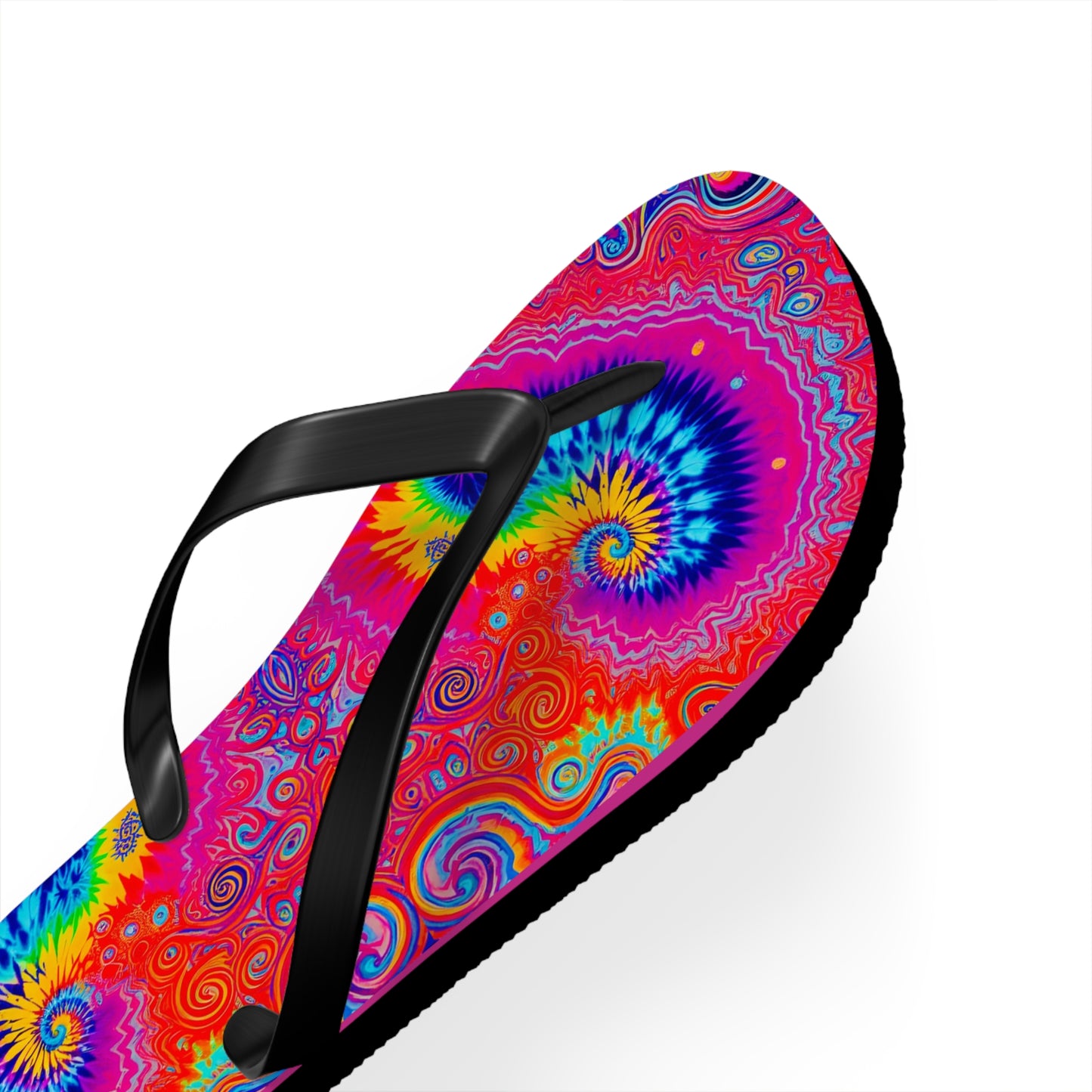 Electric Rainbow Flip Flops