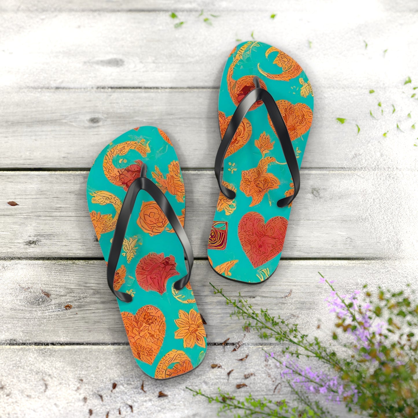 Tranquil Love Flip Flops