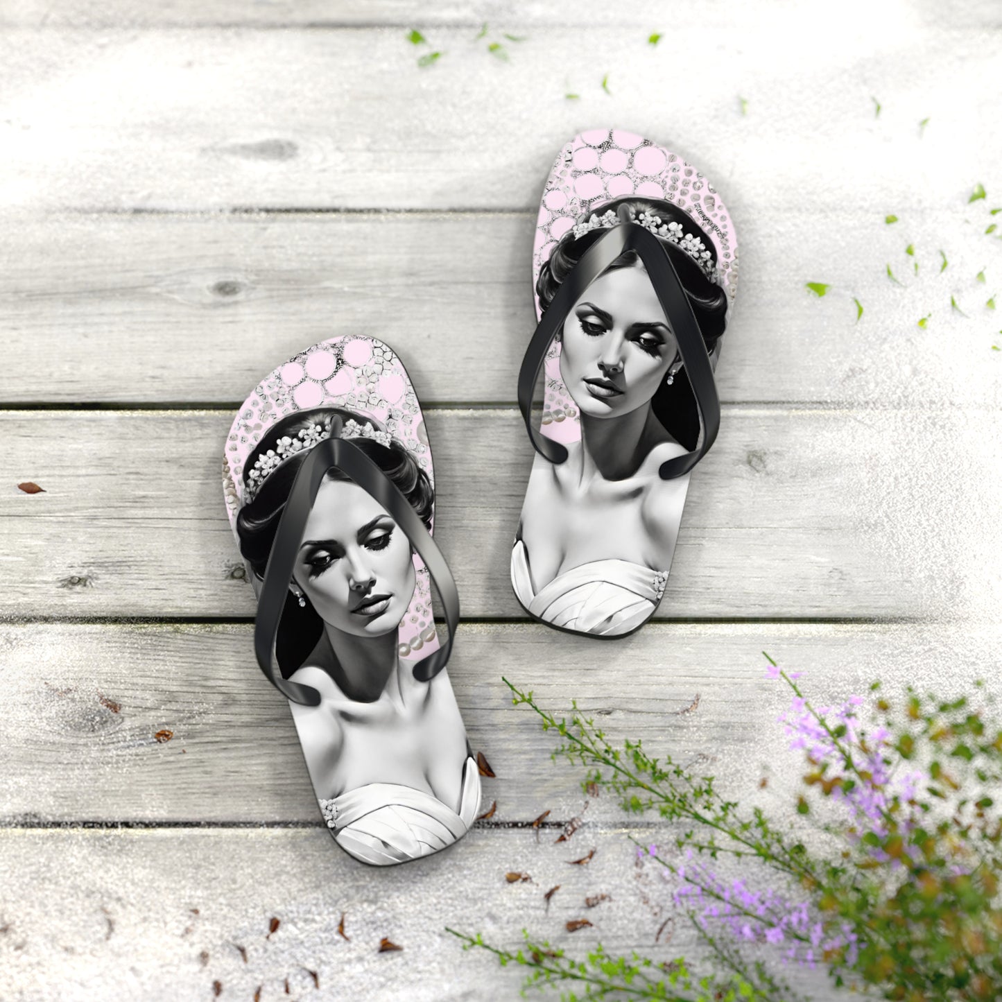 Bride Lt Pink Flip Flops