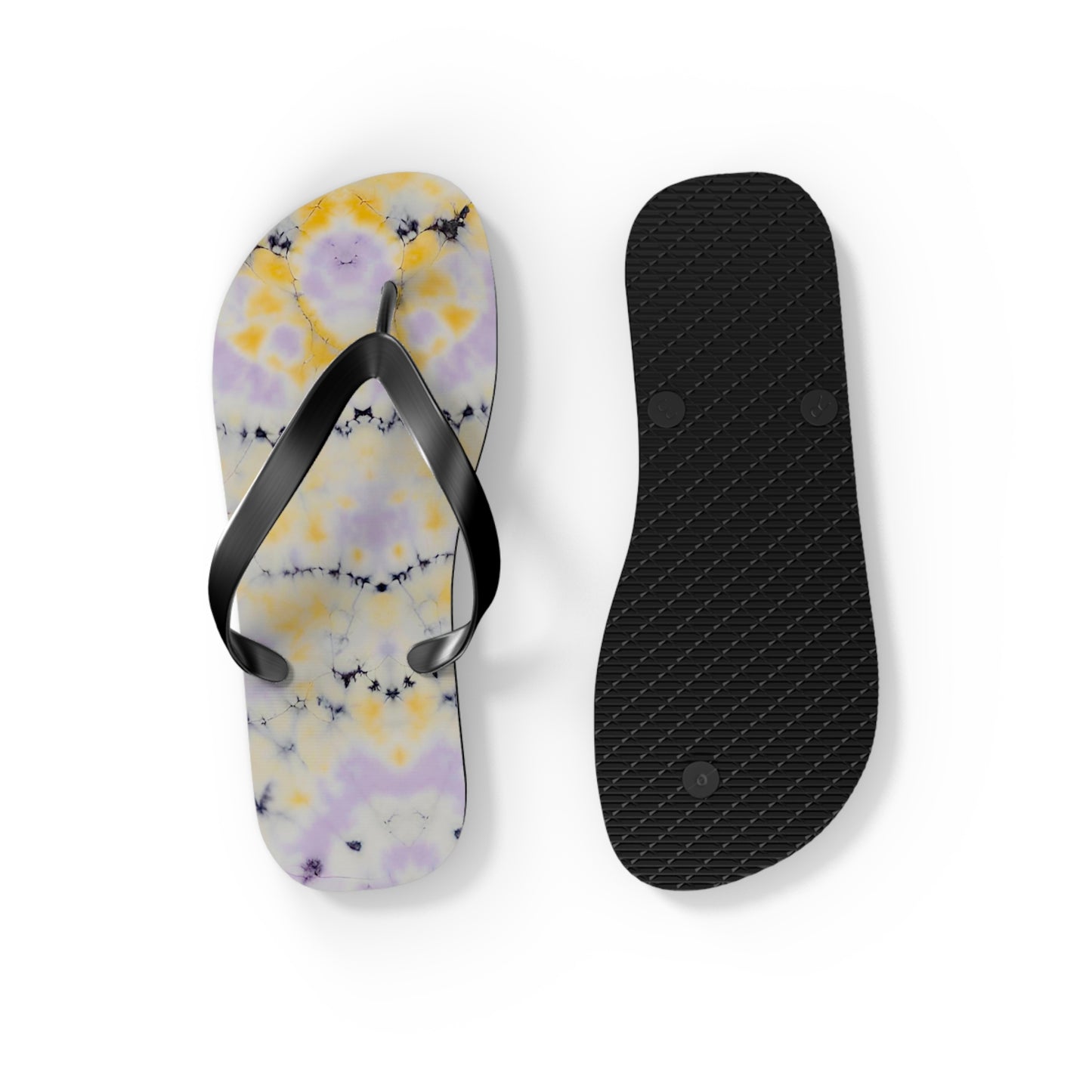 Cracked Tie Dye Flip Flops