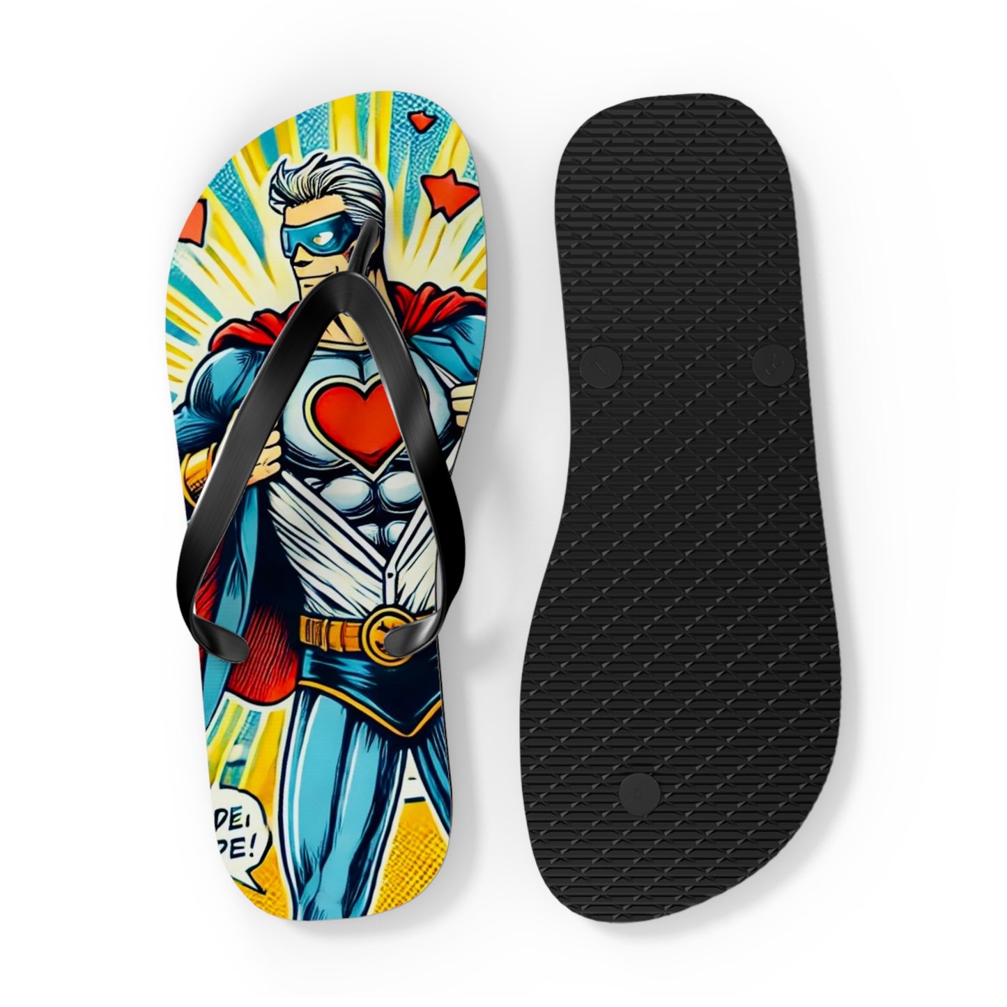 Captain Manhart Comic Flip Flops