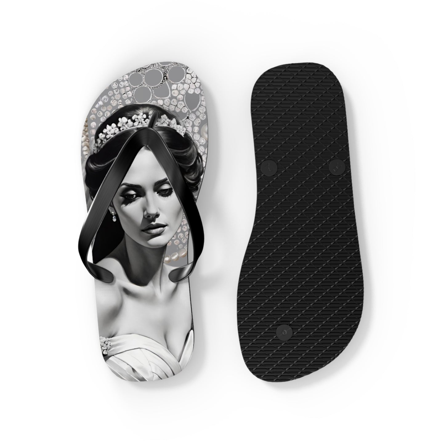 Bride Grey Flip Flops