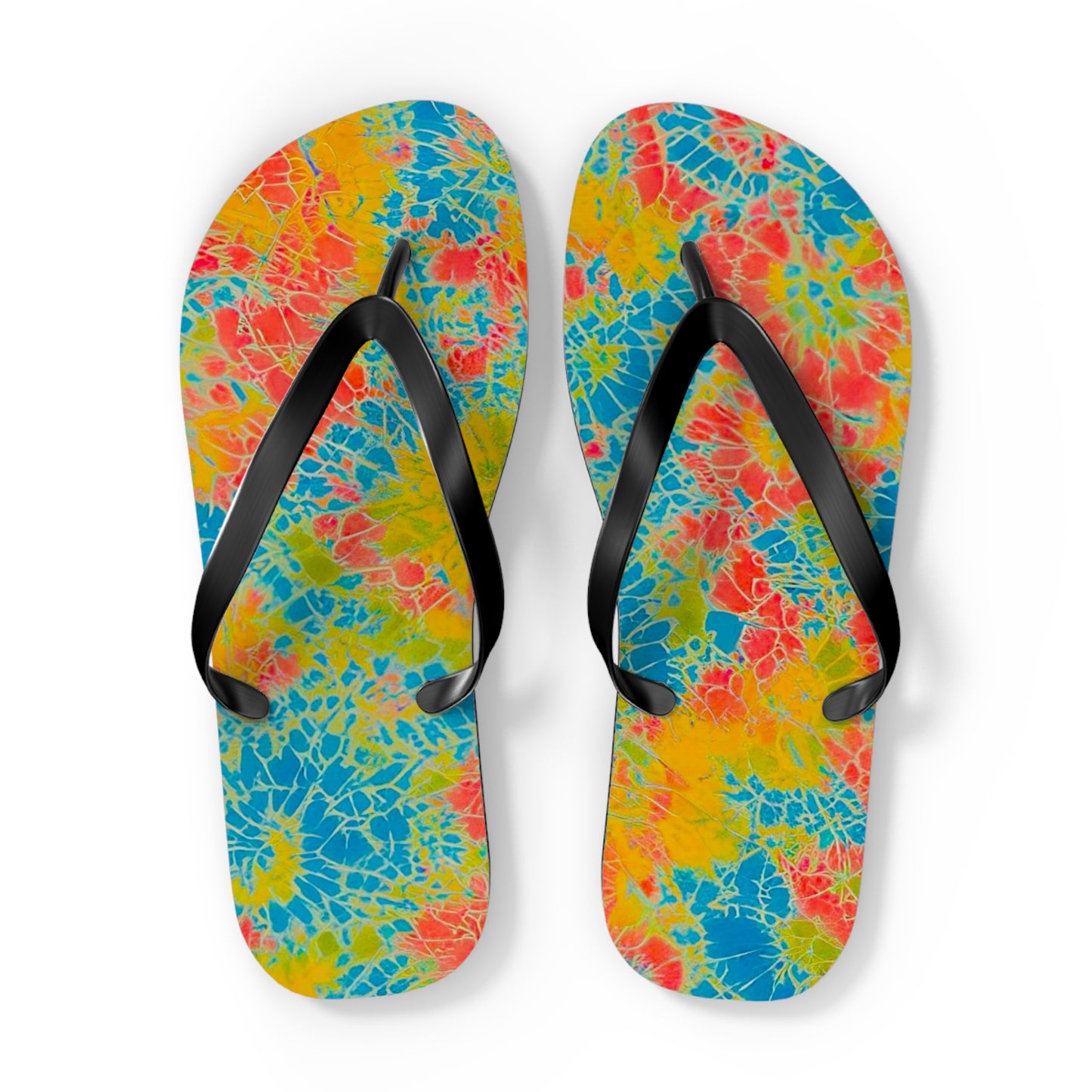 Tie Dye Glass Flip Flops