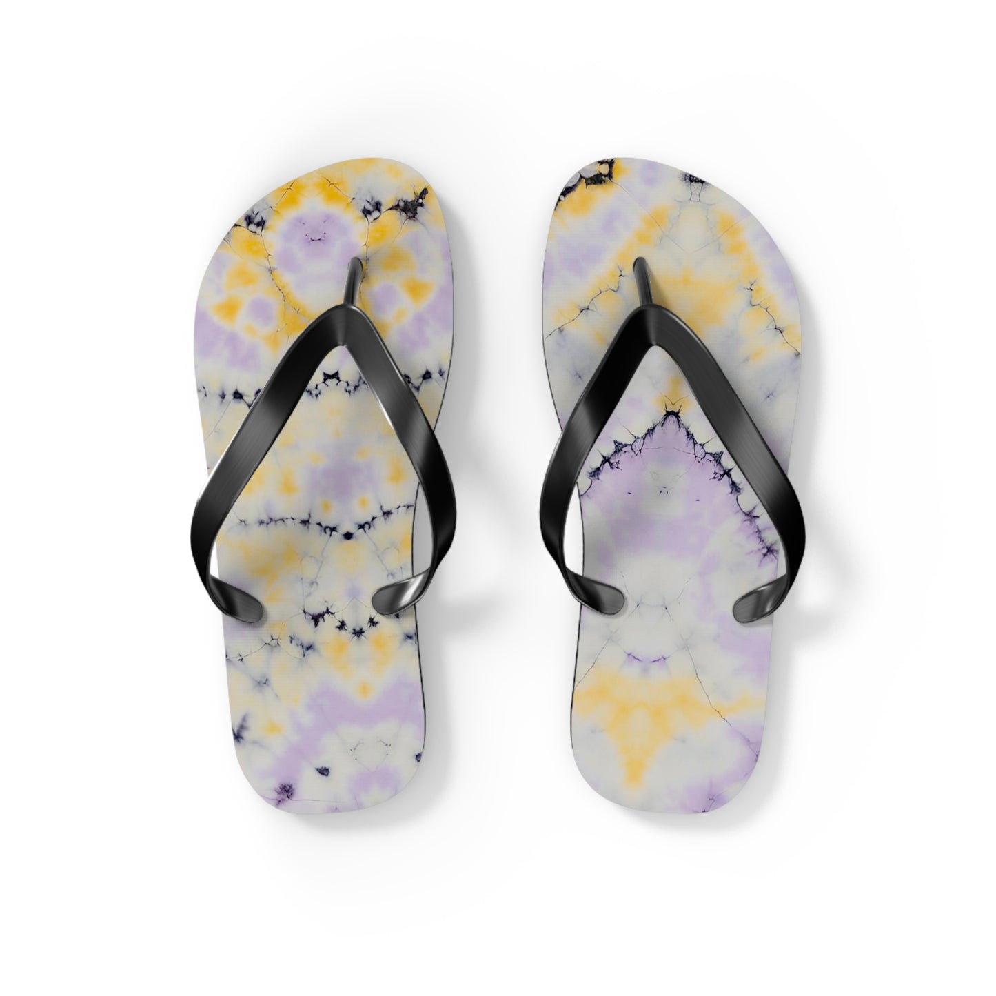 Cracked Tie Dye Flip Flops