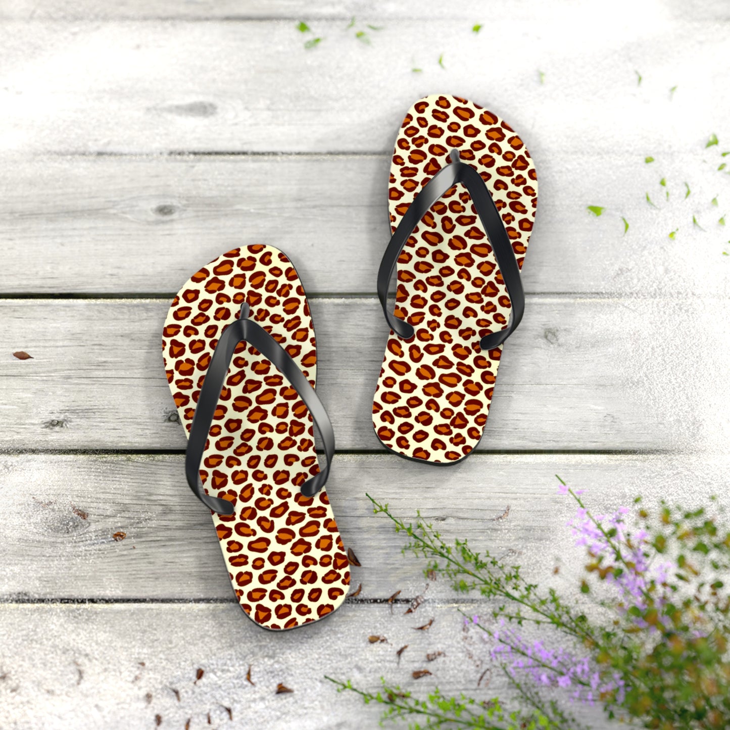 Hot Cheetah Flip Flops