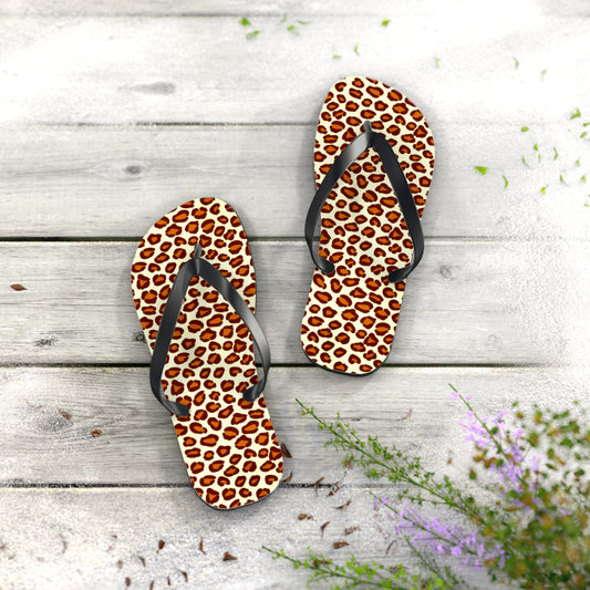 Hot Cheetah Flip Flops