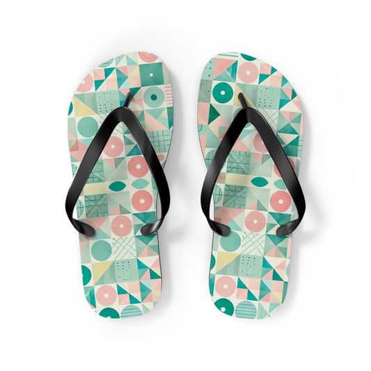 Pastel Geo Flip Flops