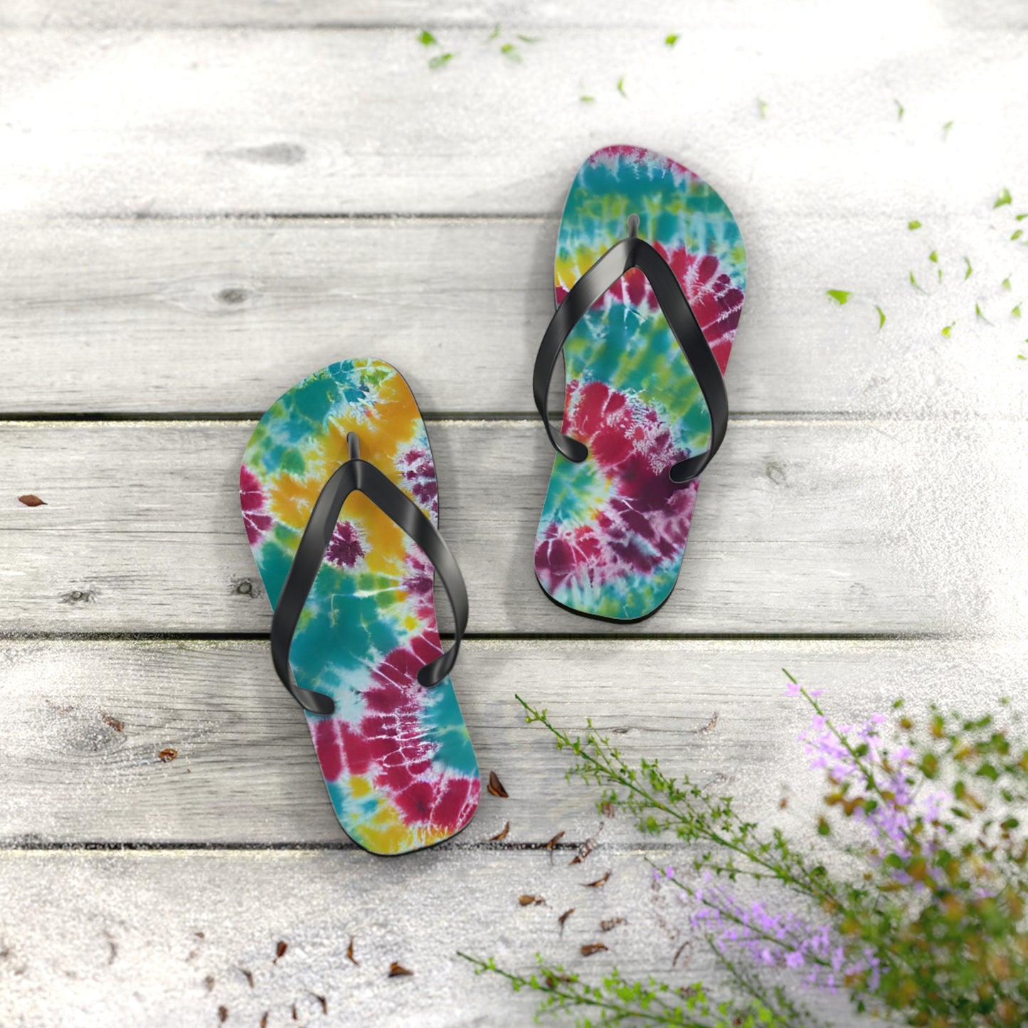 Tie Dye Cookout Flip Flops