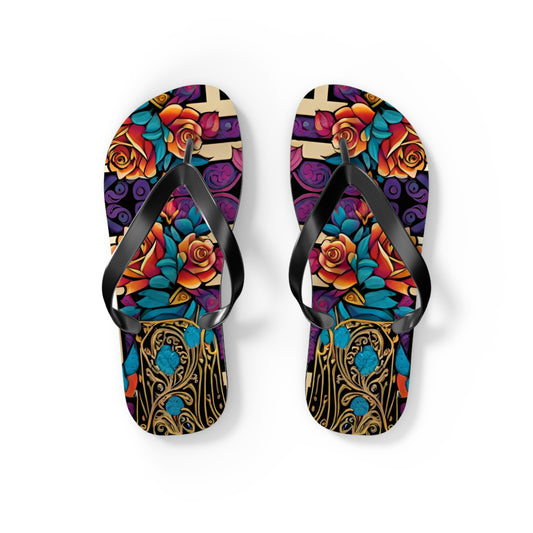 Rose Vine Flip Flops