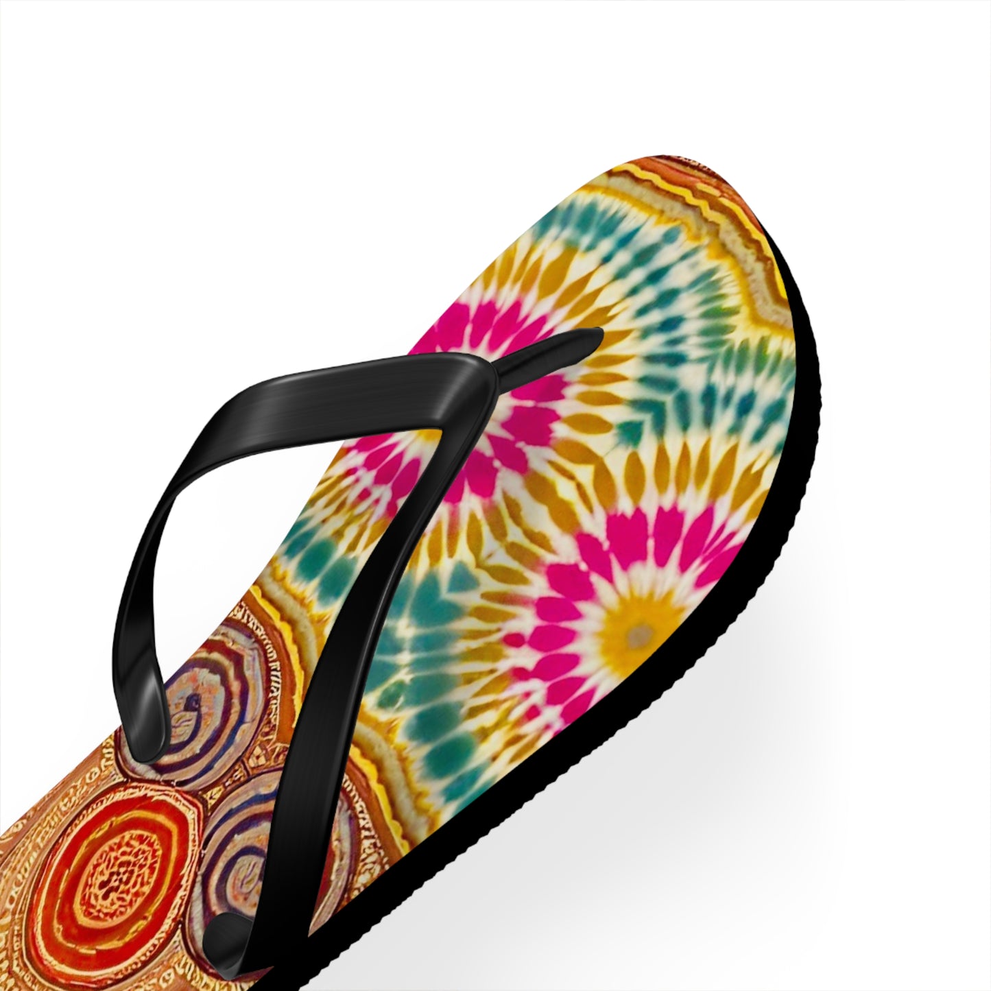 Tie Dye Art Flip Flops