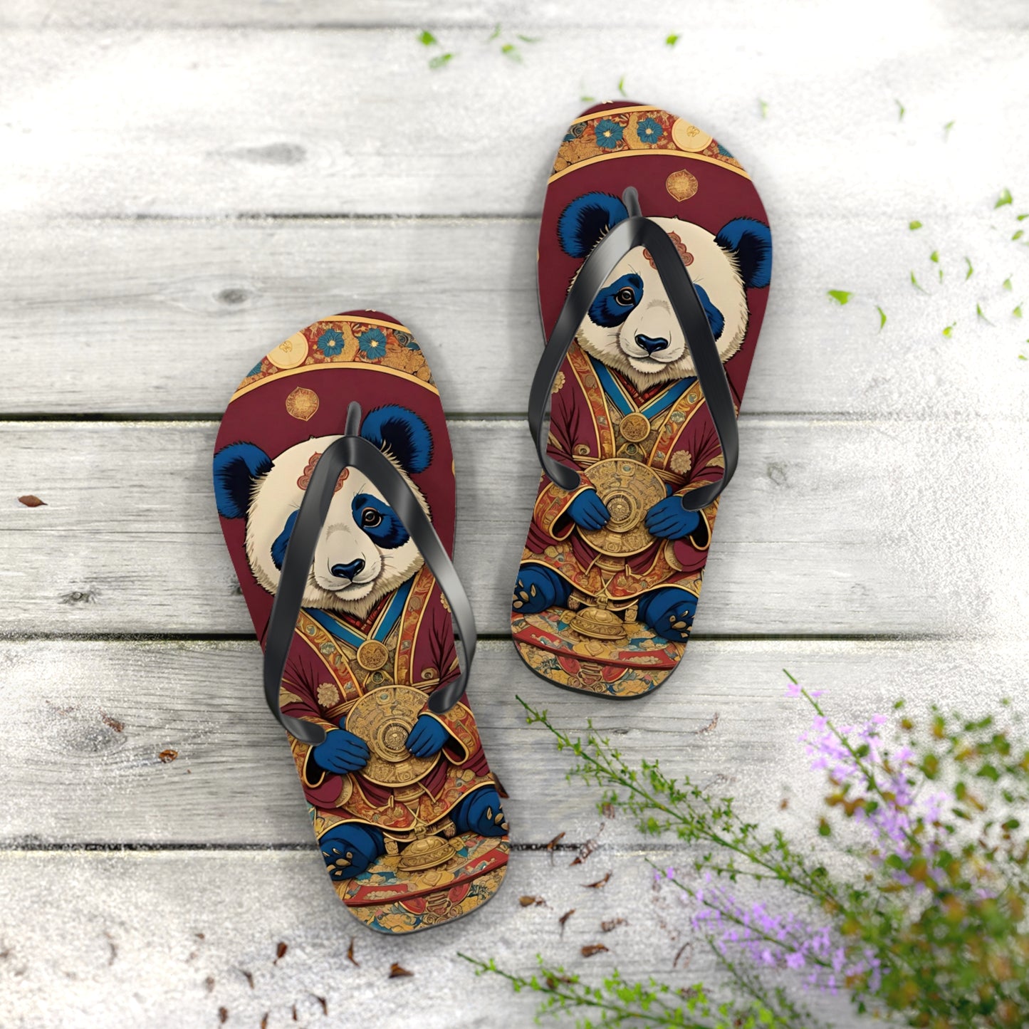 Panda Kingdom Flip Flops