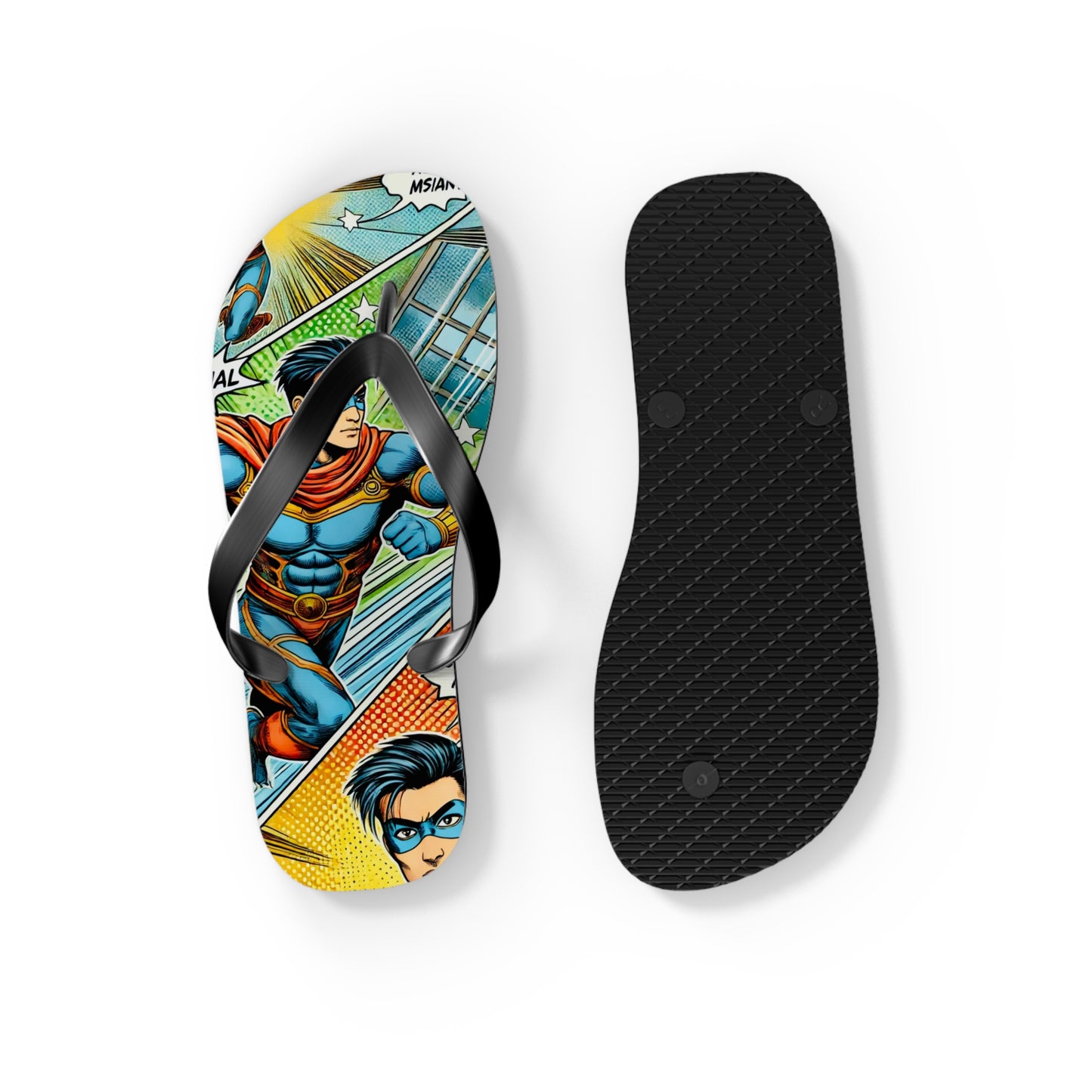 Azure Dragon Comic Picnic Flip Flops