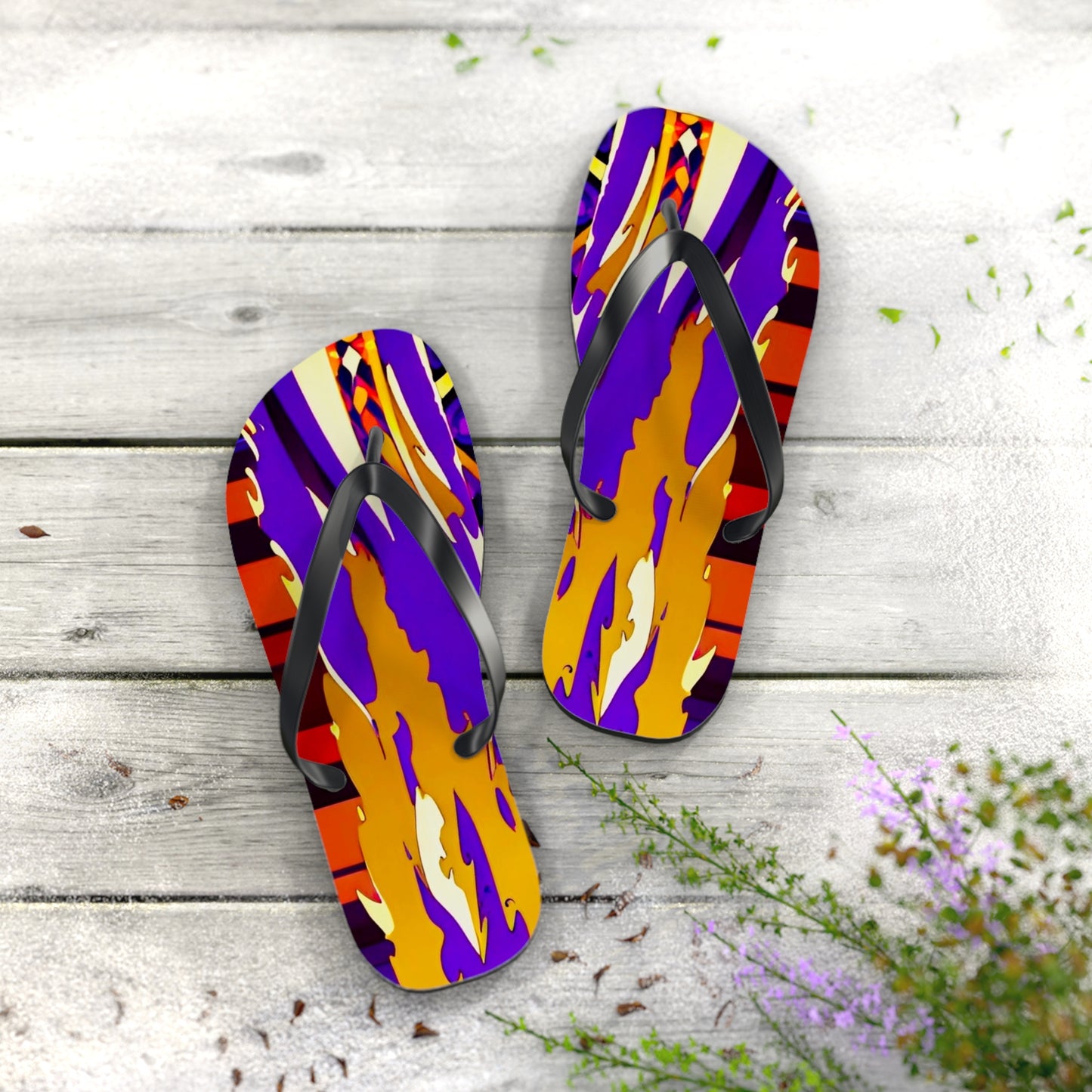 Lightening Flare Flip Flops