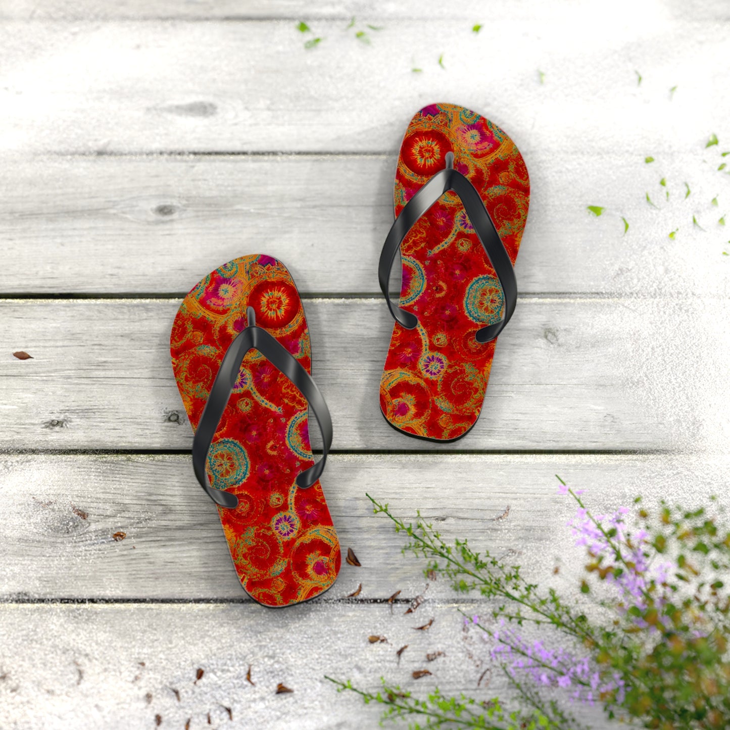 Antique Wallpaper Flip Flops