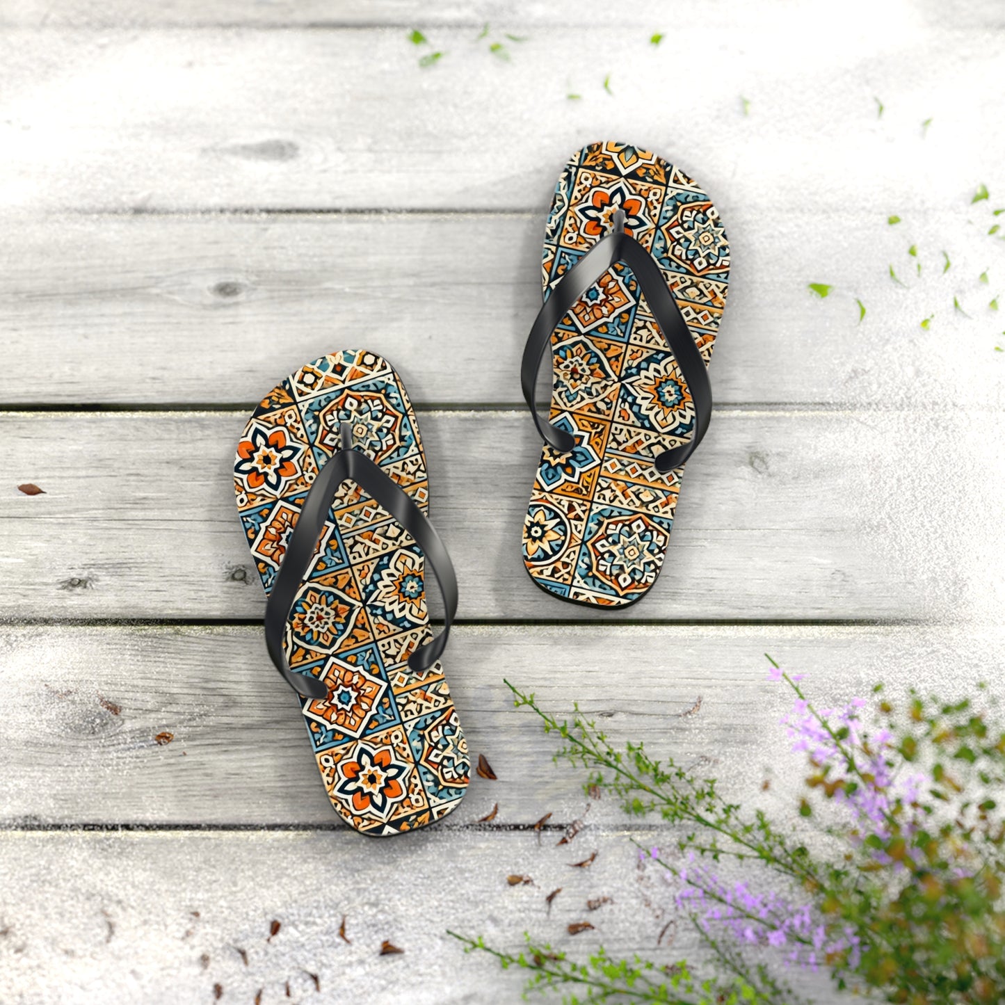 Moroccan Vacation Pants Flip Flops