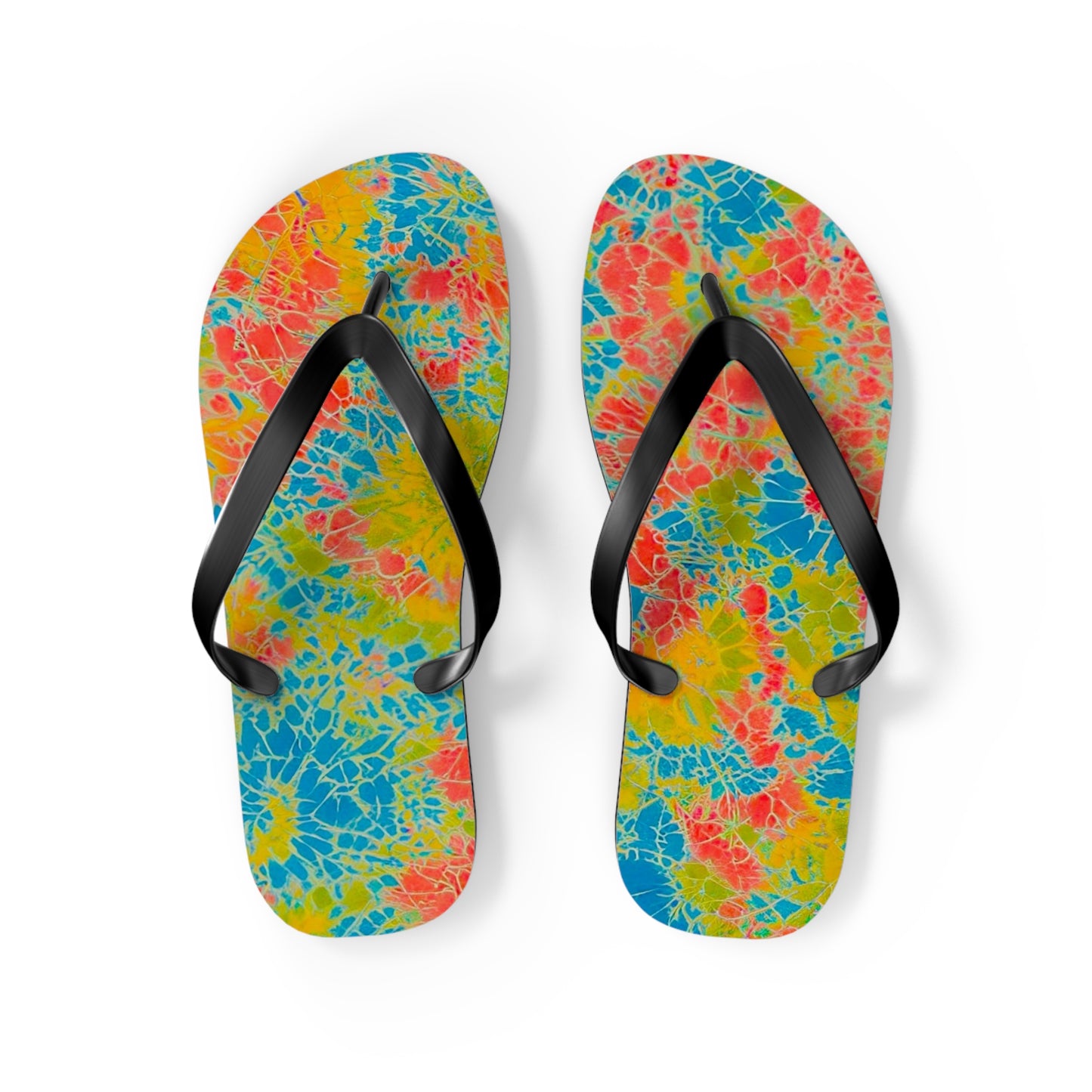 Tie Dye Glass Flip Flops