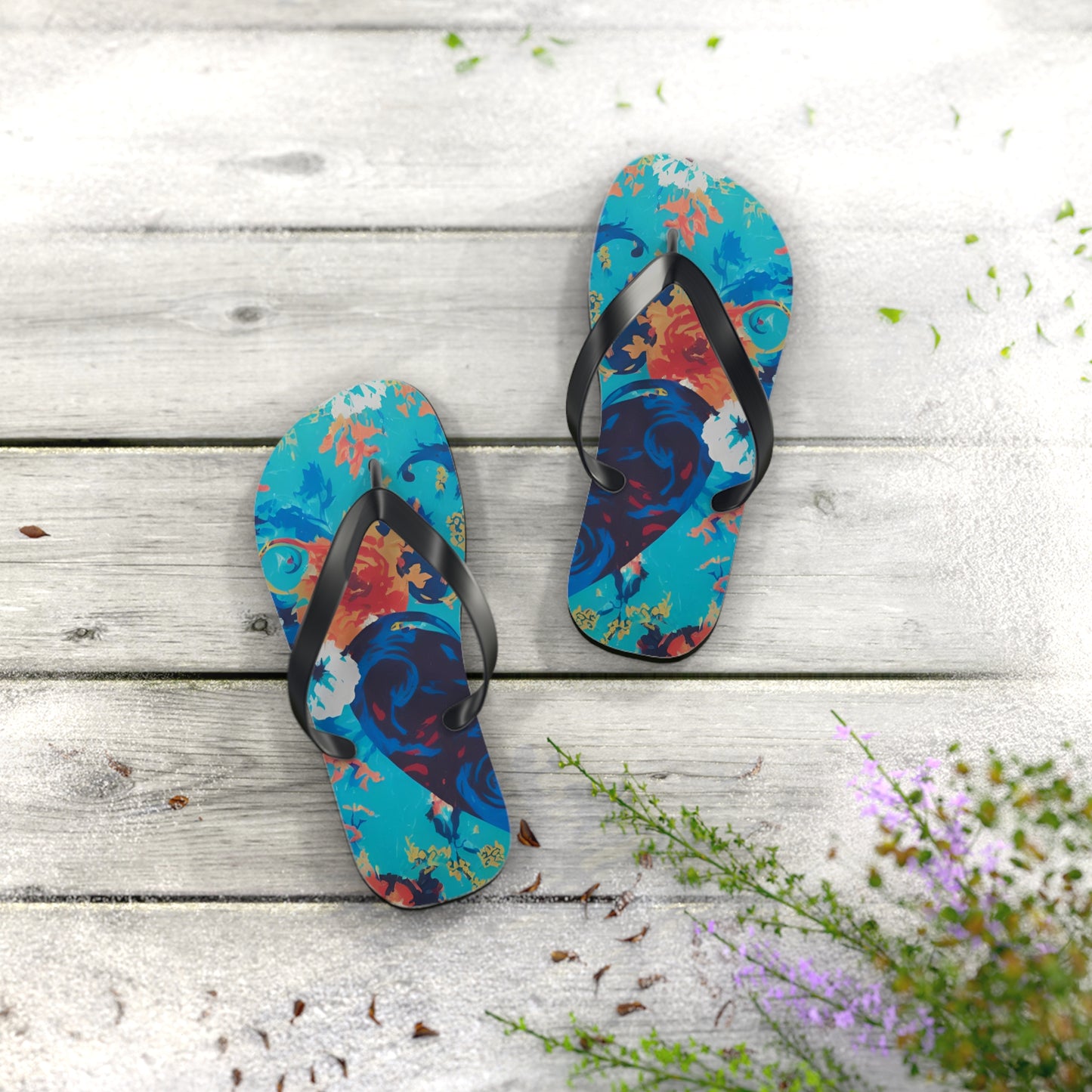 Heart in Bloom Flip Flops