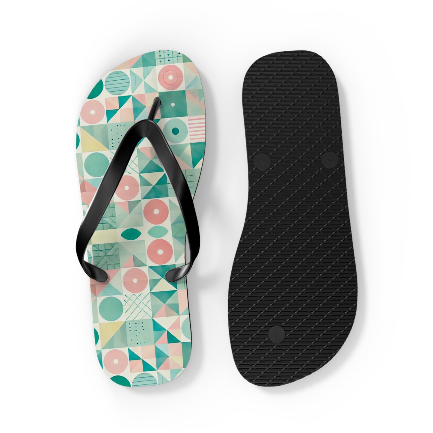 Pastel Geo Flip Flops