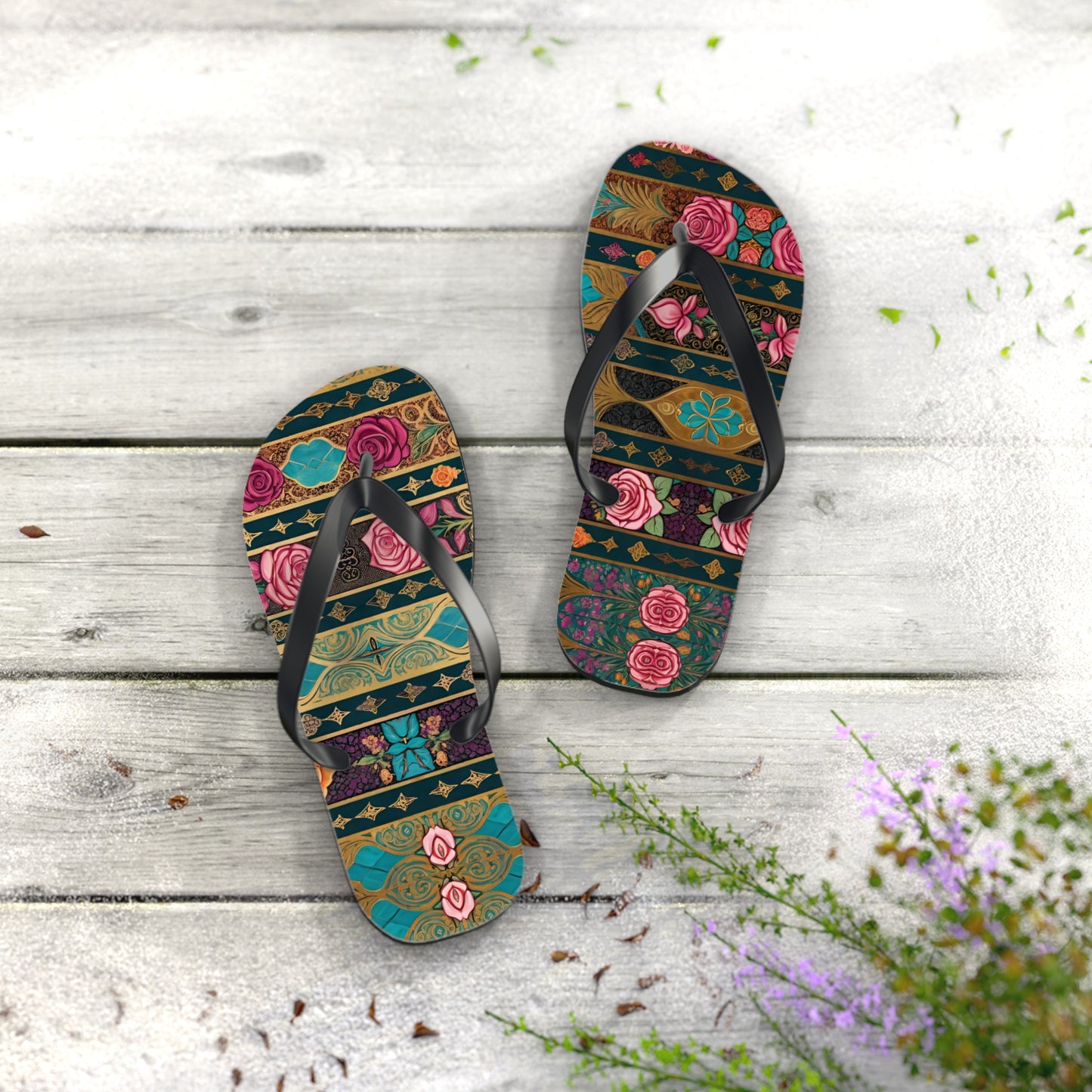 Secret Garden Flip Flops