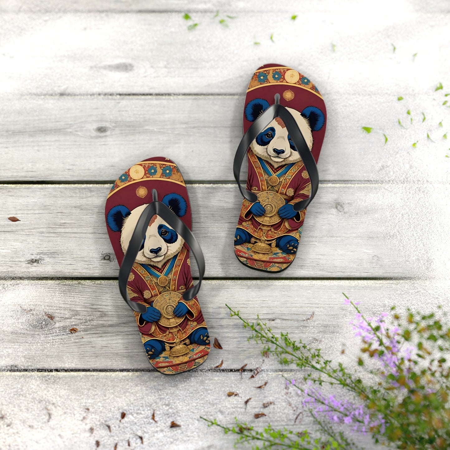 Panda Kingdom Flip Flops