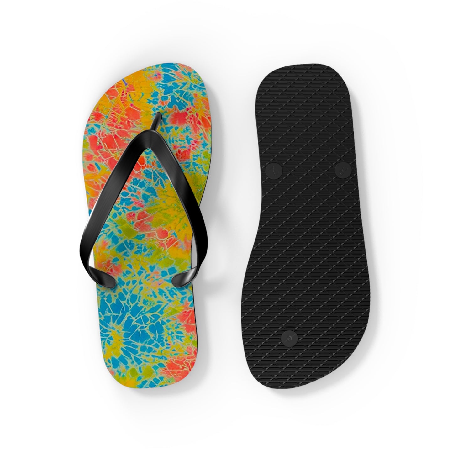 Tie Dye Glass Flip Flops