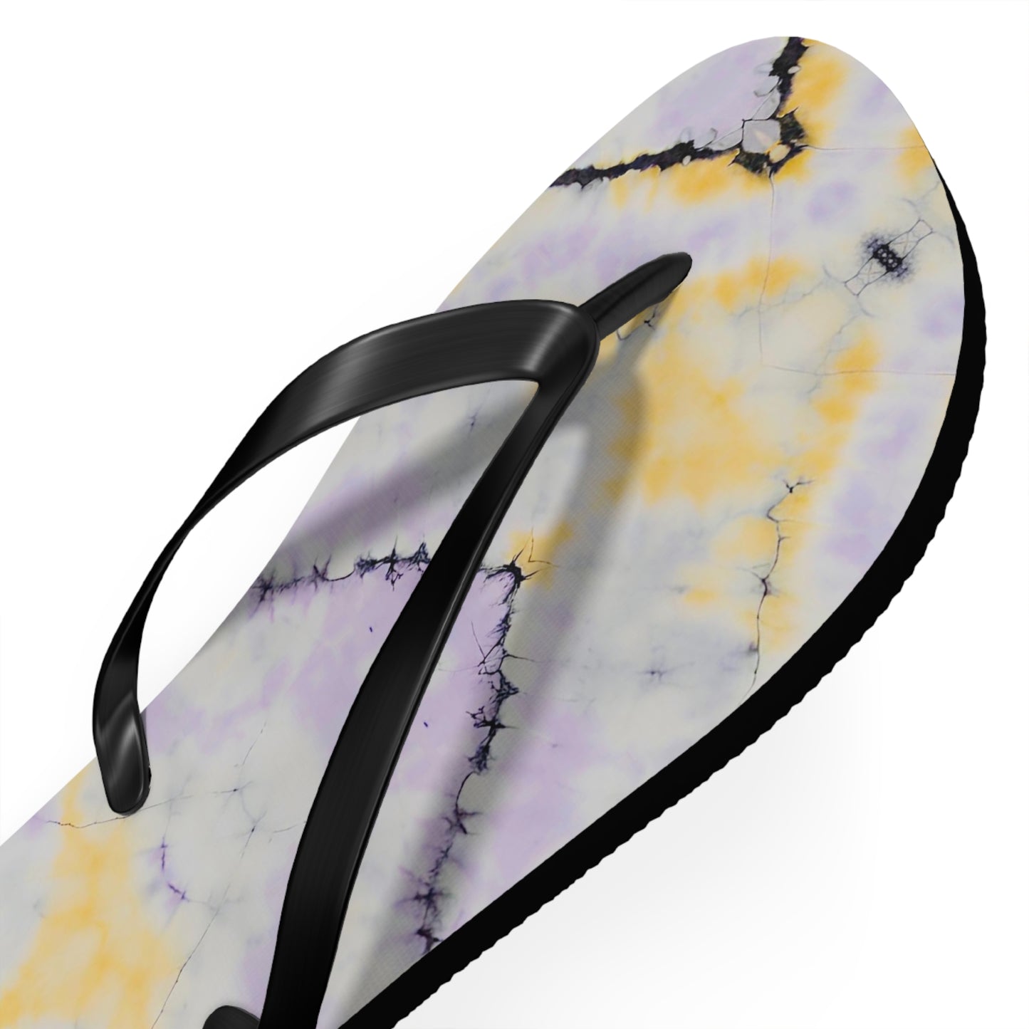 Cracked Tie Dye Flip Flops