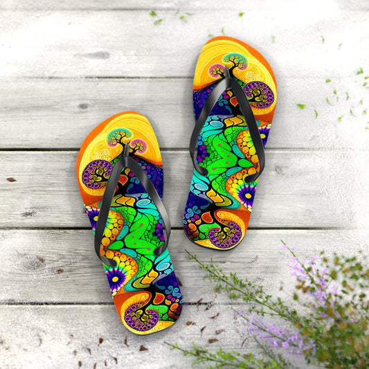 Tree Landscape Flip Flops