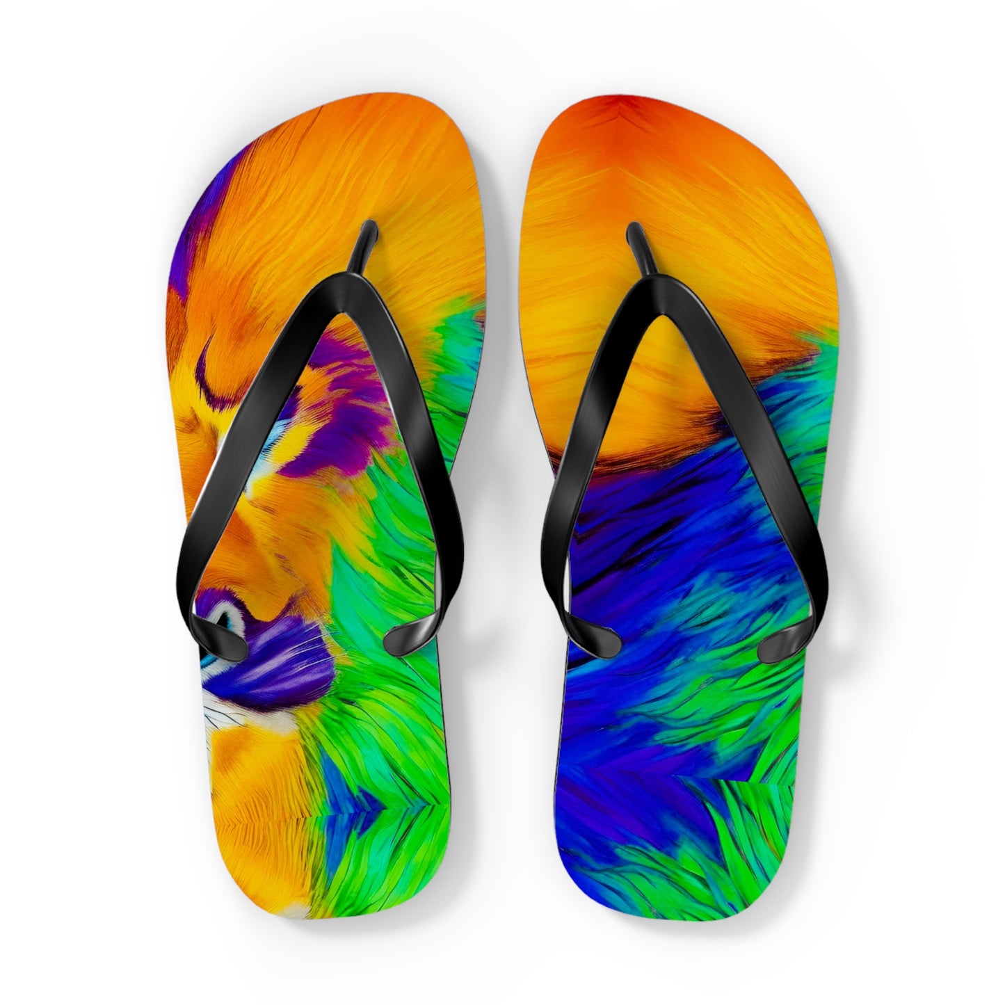 Lion in Splendor Flip Flops