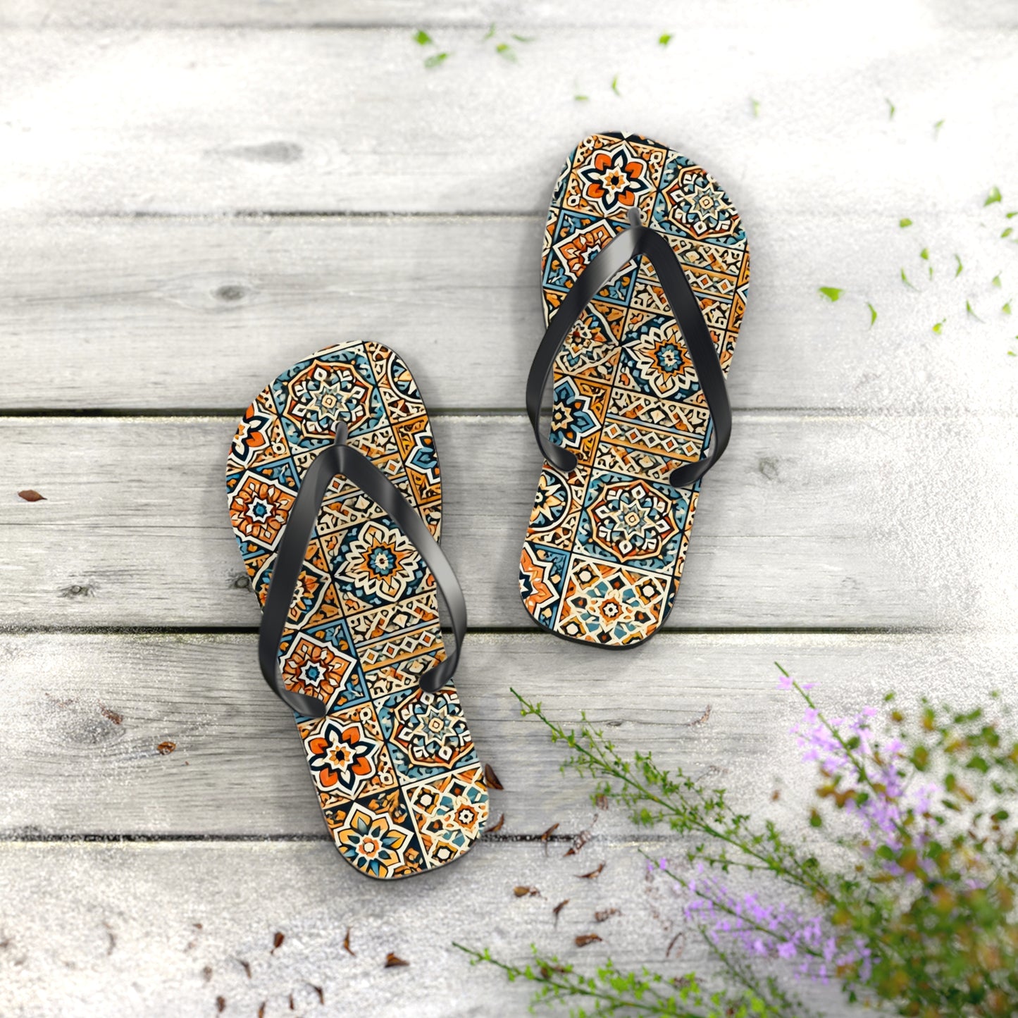 Moroccan Vacation Pants Flip Flops