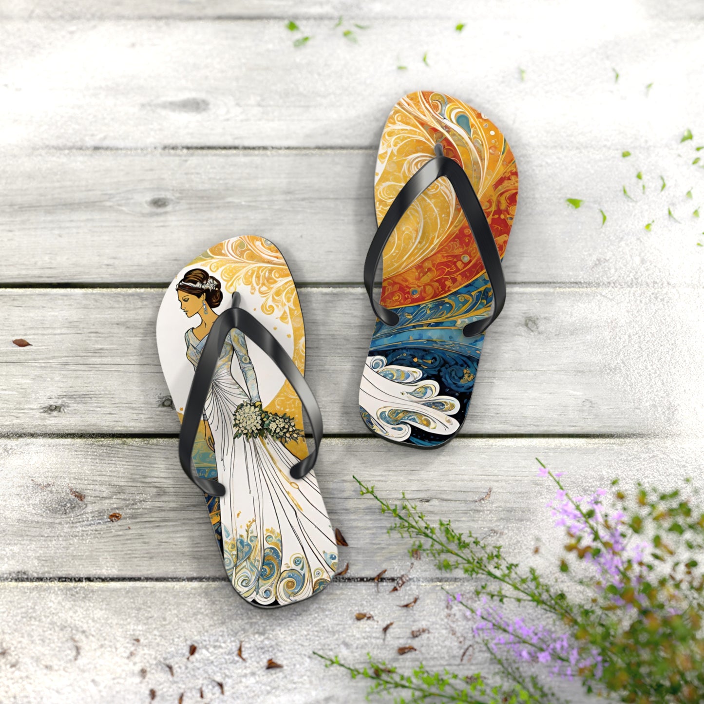 Radiant Bride Flip Flops