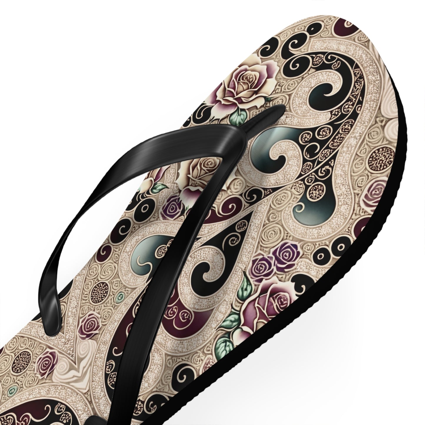 Mirrored Rose Flip Flops