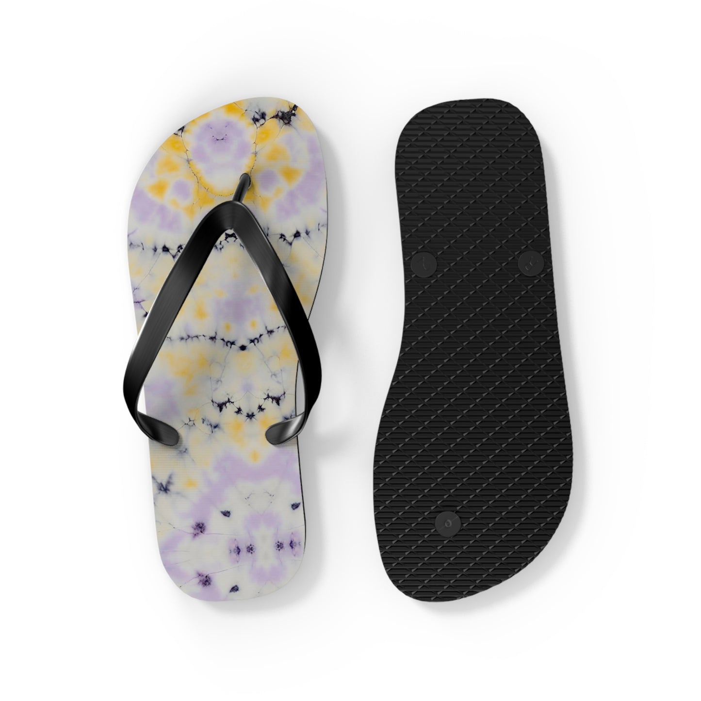 Cracked Tie Dye Flip Flops