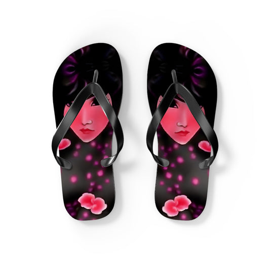 Jade Blossom Flip Flops