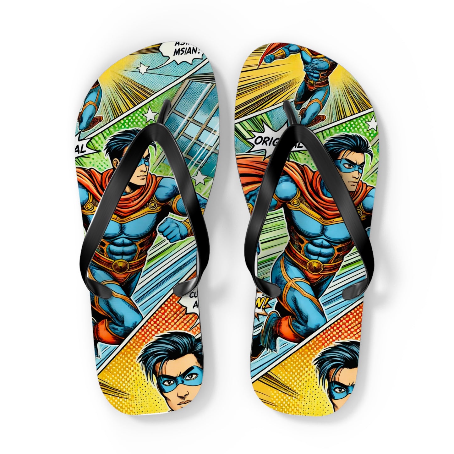 Azure Dragon Comic Picnic Flip Flops