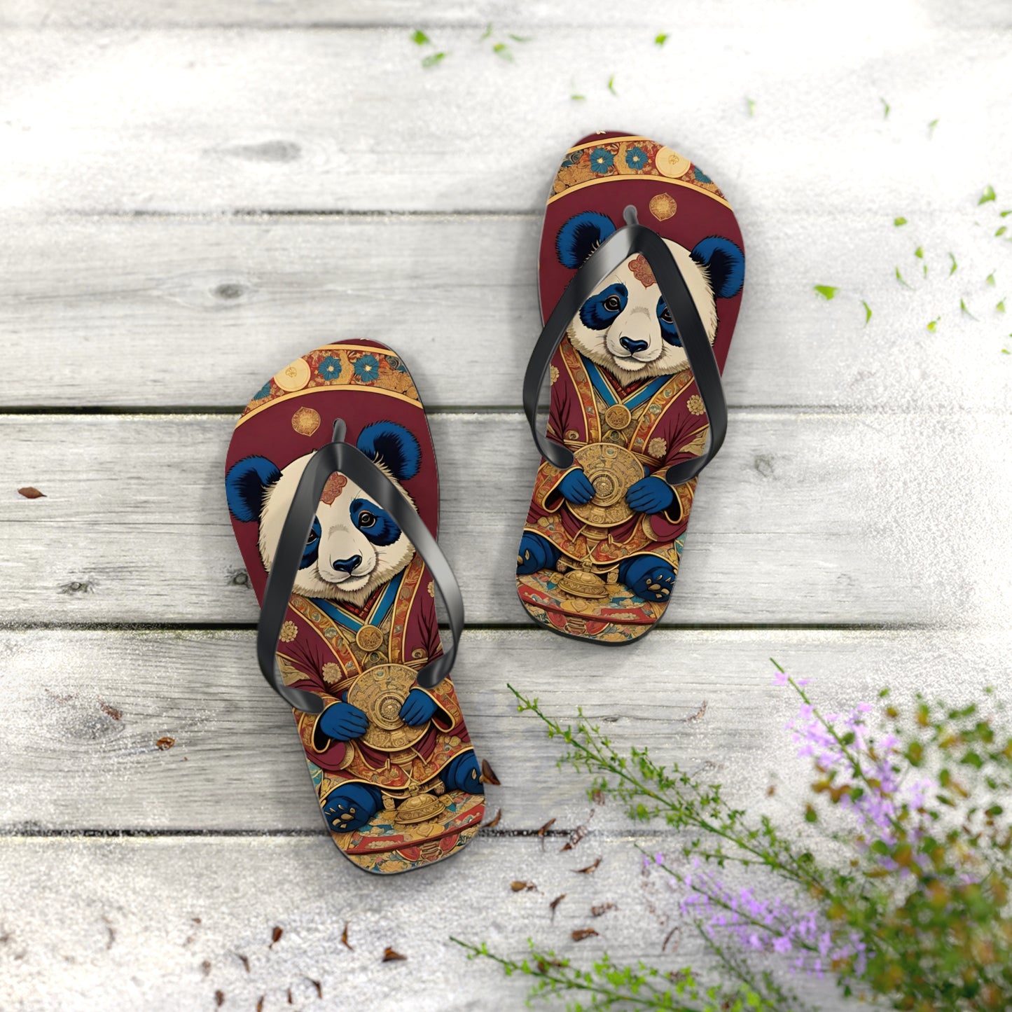 Panda Kingdom Flip Flops