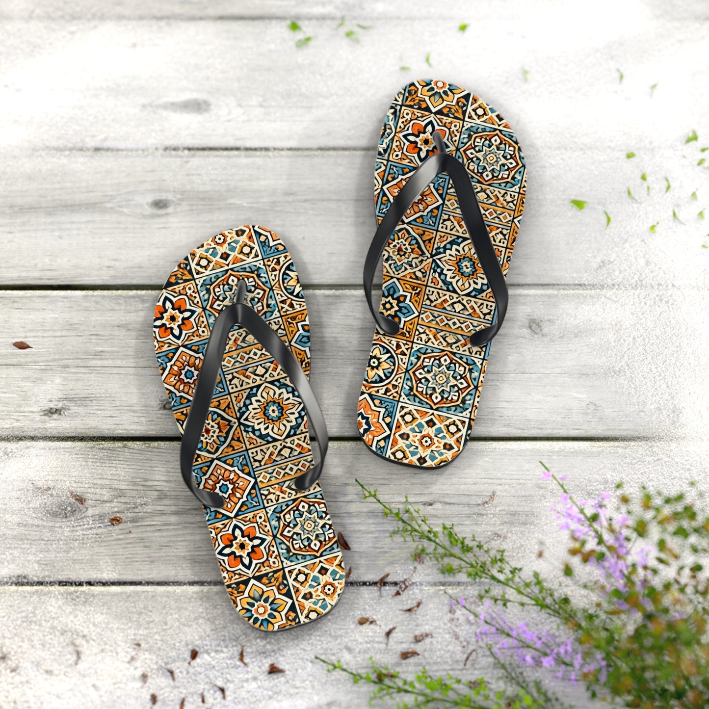 Moroccan Vacation Pants Flip Flops