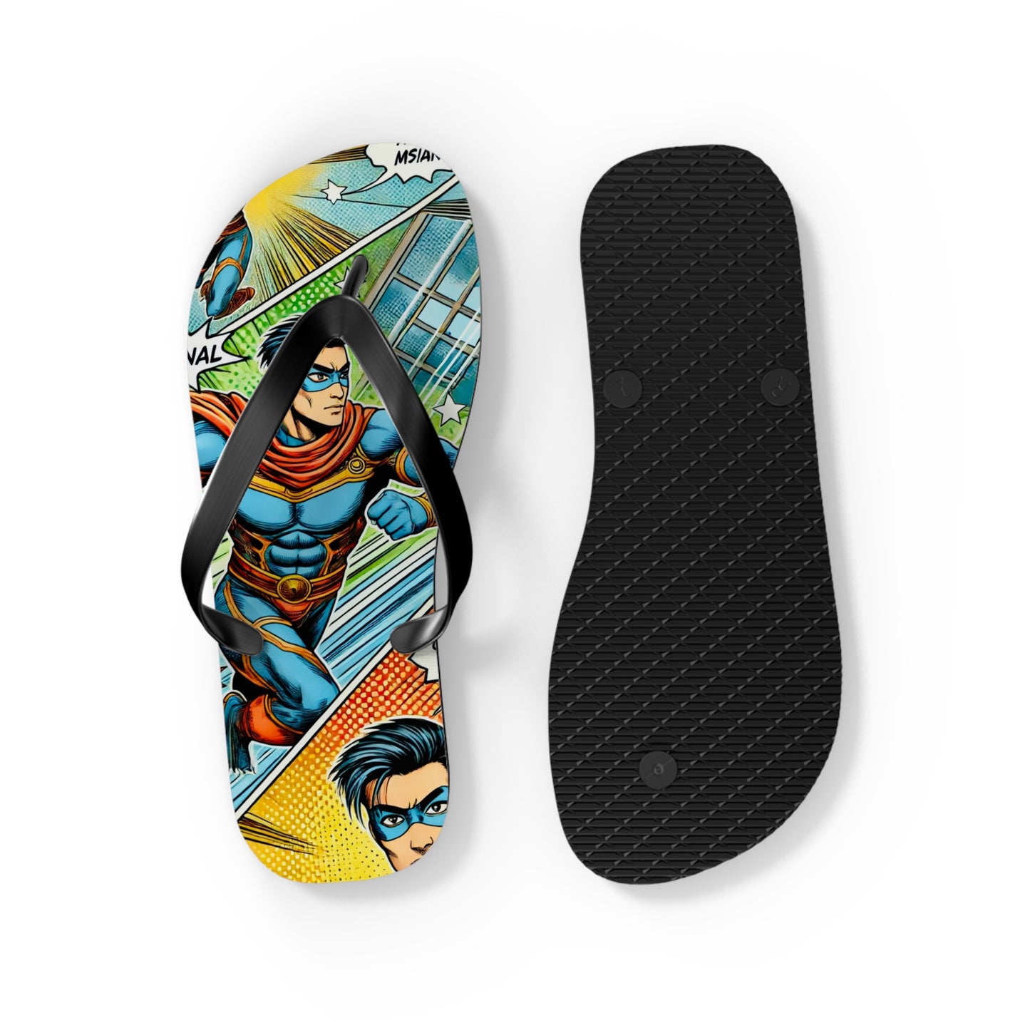 Azure Dragon Comic Picnic Flip Flops