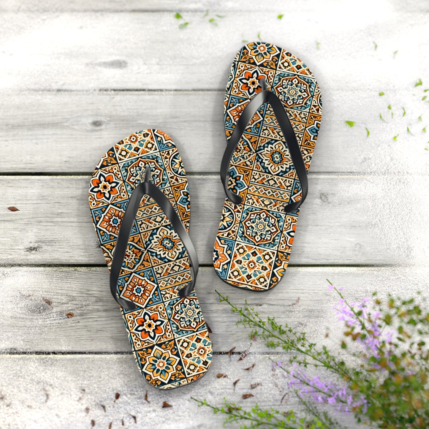 Moroccan Vacation Pants Flip Flops