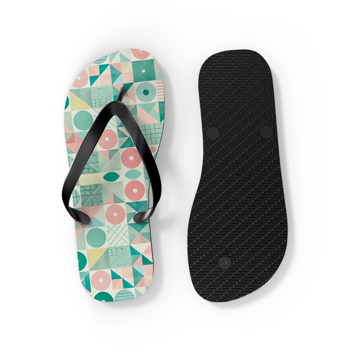 Pastel Geo Flip Flops