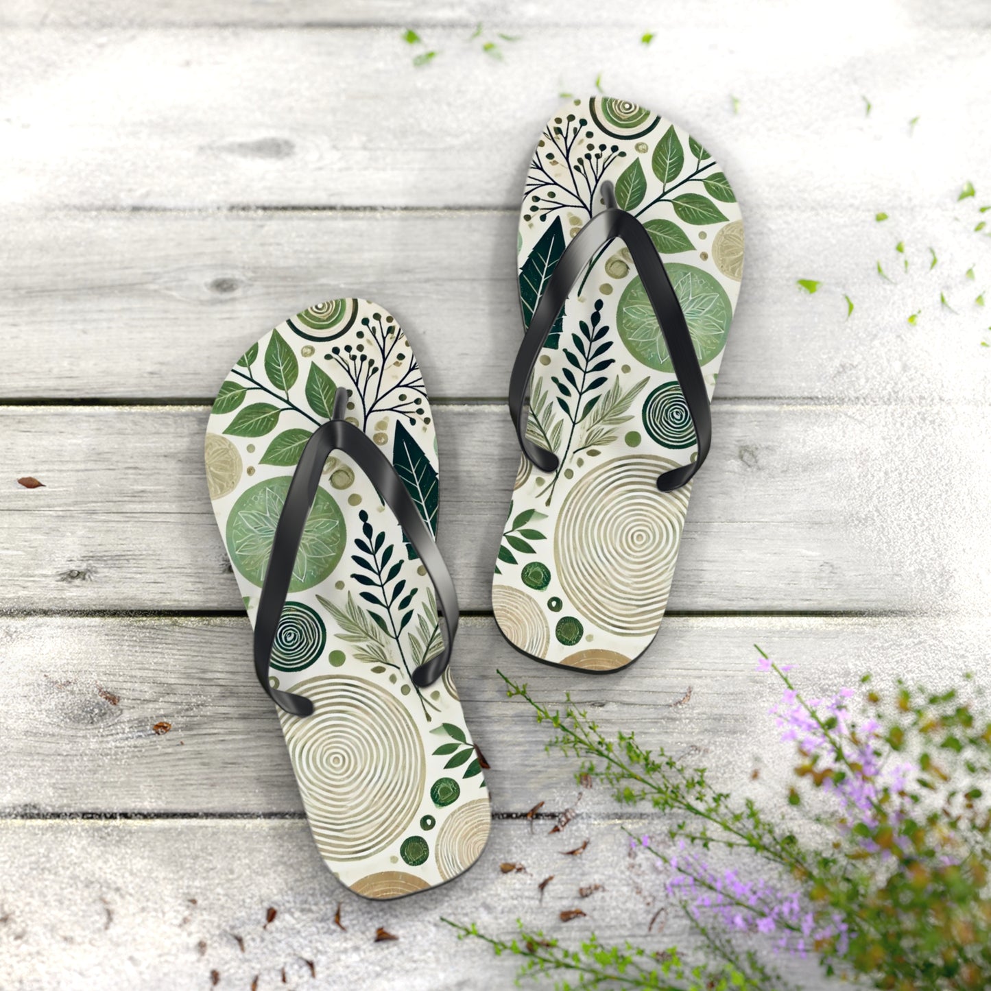 Nature Color Flip Flops