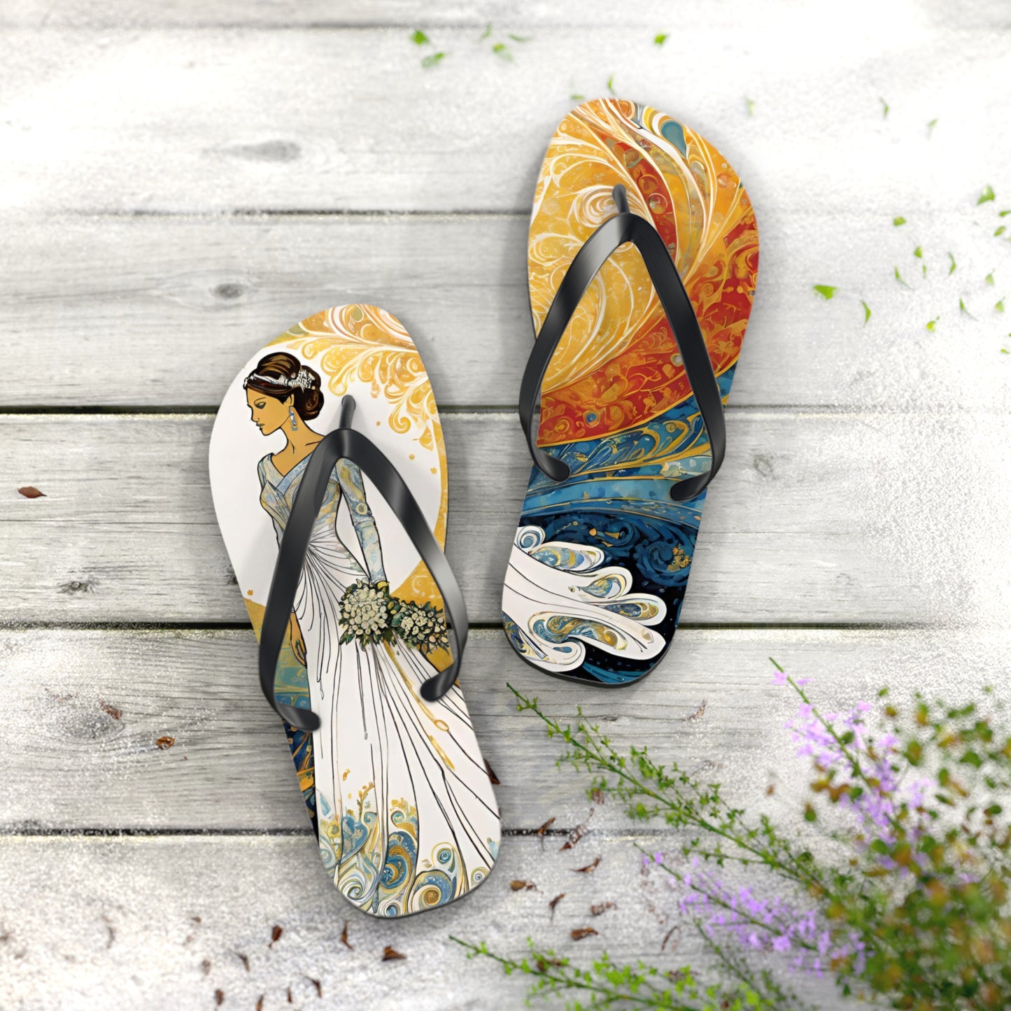 Radiant Bride Flip Flops