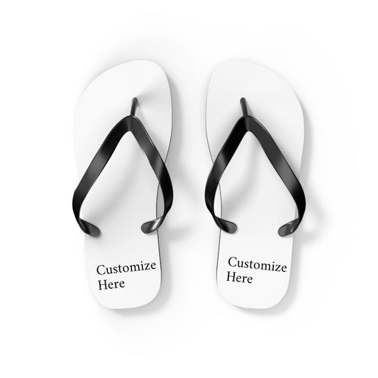 Customize Here Flip Flops