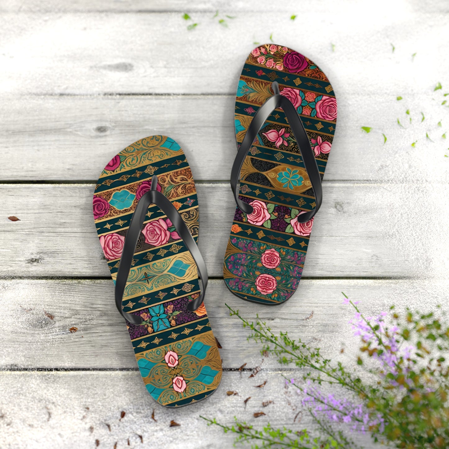 Secret Garden Flip Flops