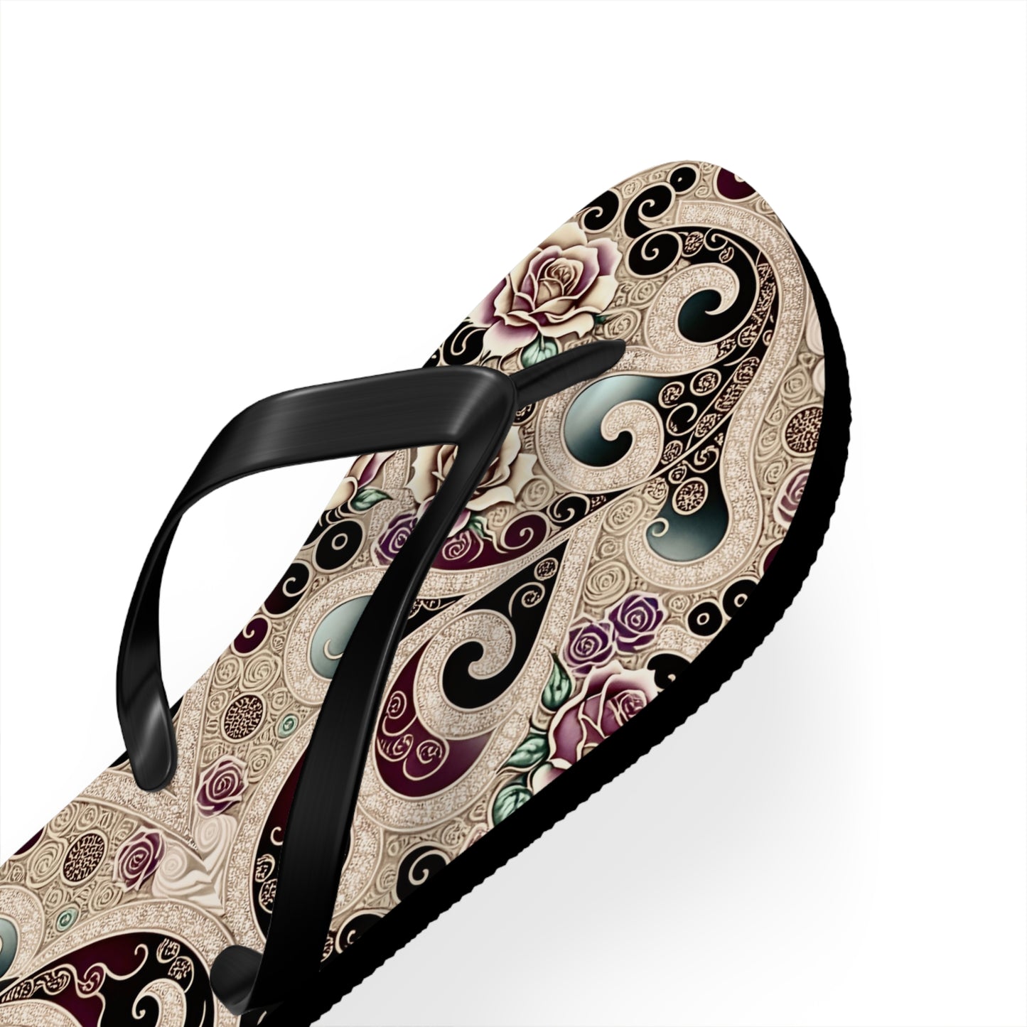 Mirrored Rose Flip Flops