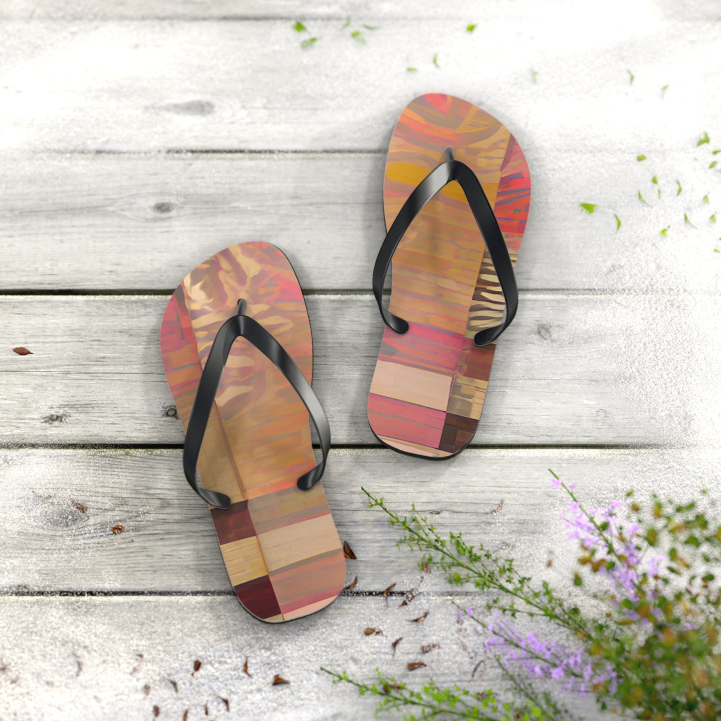 Tiger Fall Flip Flops