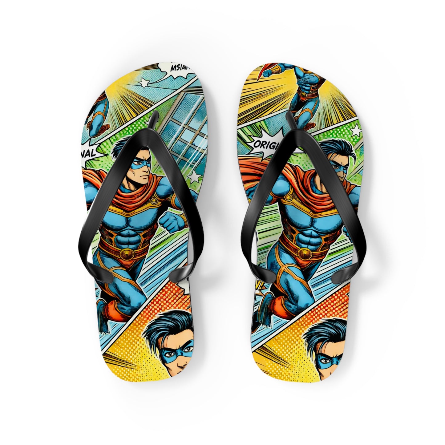 Azure Dragon Comic Picnic Flip Flops