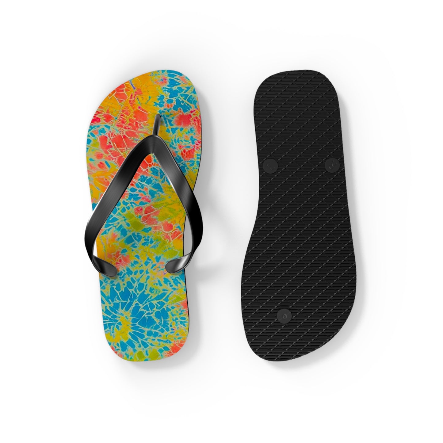 Tie Dye Glass Flip Flops