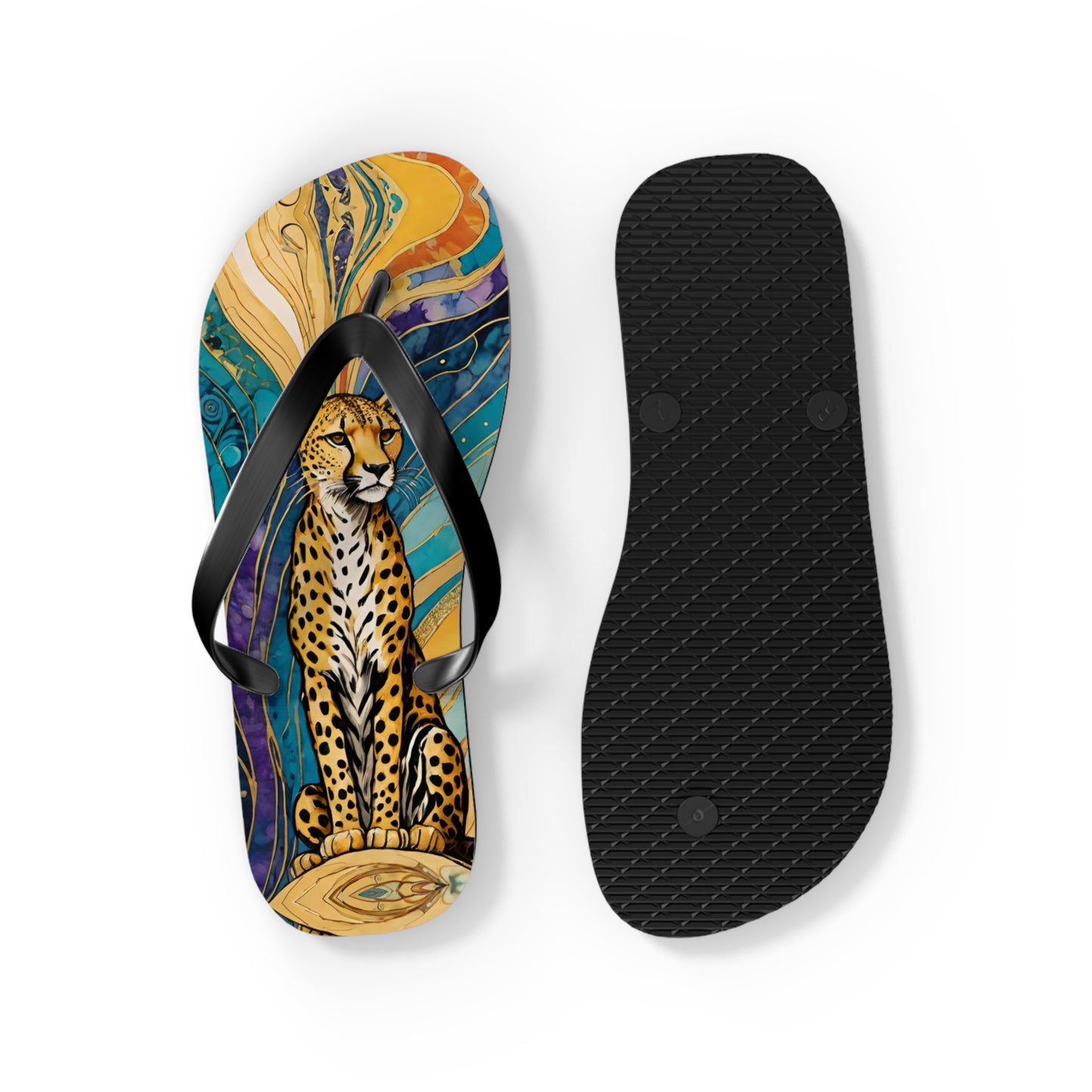 Cheetah Skies Flip Flops