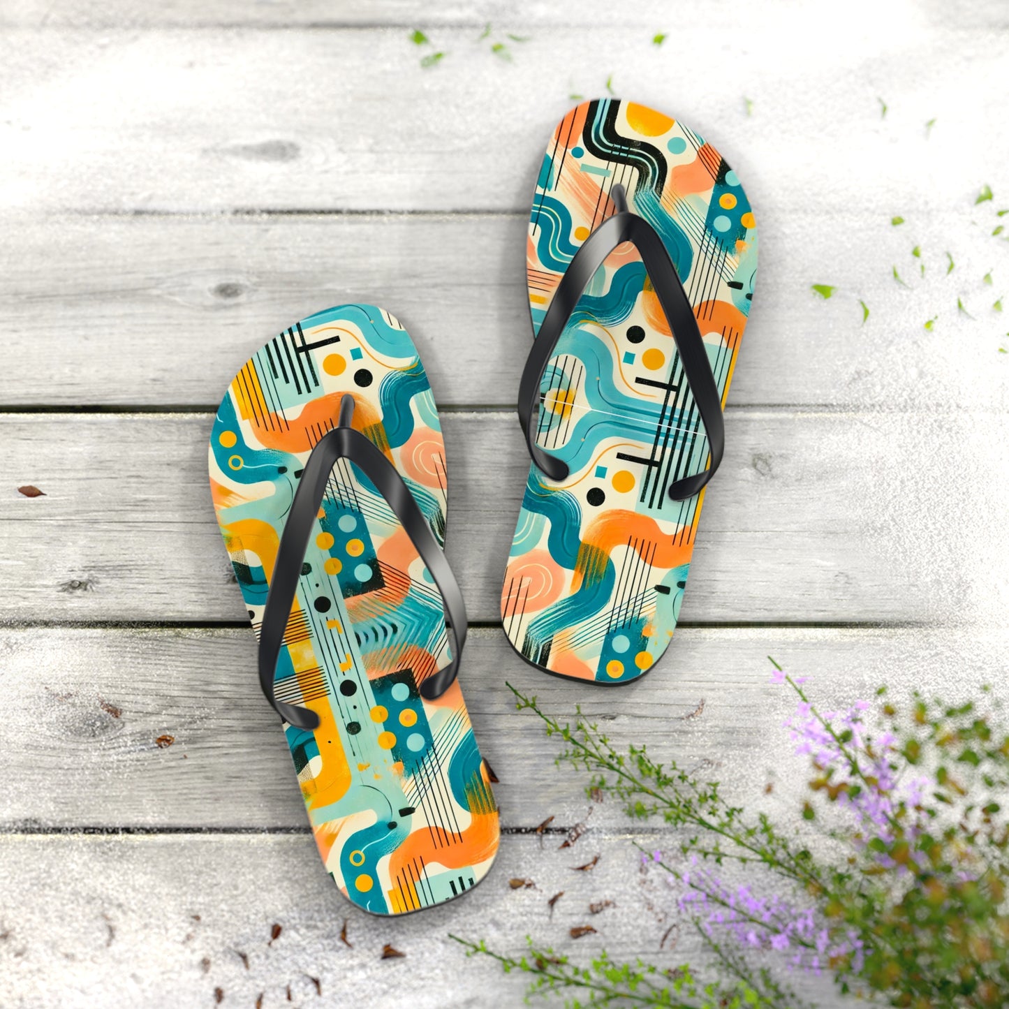 Artistic Collaboration Flip Flops