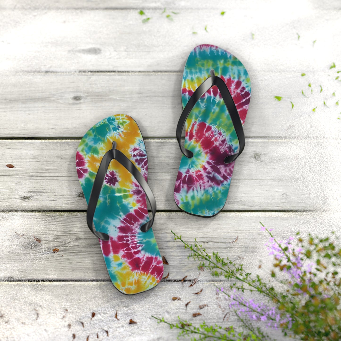 Tie Dye Cookout Flip Flops